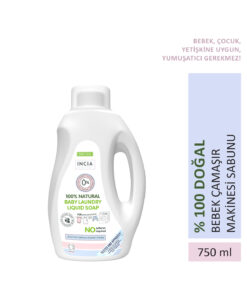 INCIA 0 Doğal Bebek Çamaşır Sabunu (Bitkisel Deterjan) Yumuşatıcılı Lavanta 750 ml