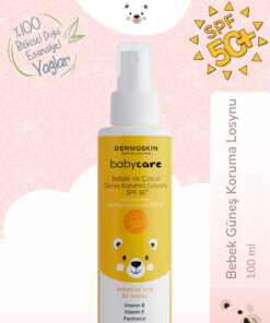 Dermoskin Babycare Bebek ve Çocuk Güneş Koruma Vücut Losyonu | Spf 50+ | Probiyotikli UVA & UVB | 100 ml