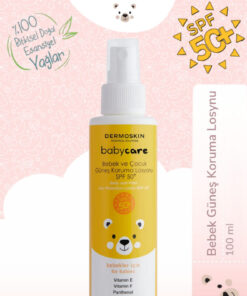 Dermoskin Babycare Bebek ve Çocuk Güneş Koruma Vücut Losyonu | Spf 50+ | Probiyotikli UVA & UVB | 100 ml
