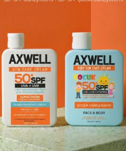 AXWELL 50+ Spf Yetişkin Ve Çocuk Güneş Kremi Seti