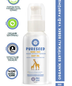 PURESEED NATURAL Organik Sertifikalı Bebek Yağı Parfümsüz - 100 ml