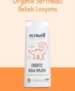 Ecowell Bebek Yüz Ve Vücut Losyonu, Organik & Vegan Sertifikalı, Nemlendirici Bebe Kremi, Parabensiz, 300ml