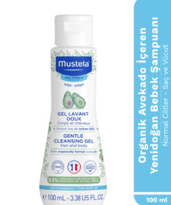 Mustela Organik Avokado İçeren Yenidoğan Bebek Göz Yakmayan Şampuanı Saç, Vücut 100 ml