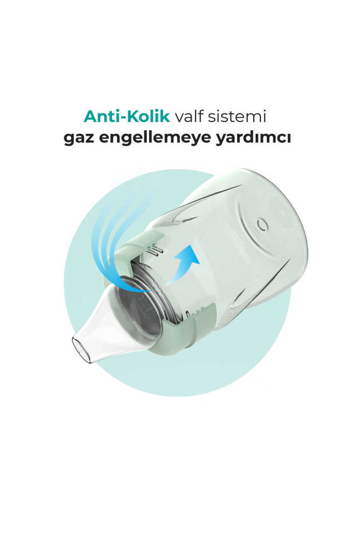 Mamajoo Antikolik Akıtmaz Alıştırma Bardağı 160 ml Powder Green, 6 Ay+ - Görsel 3