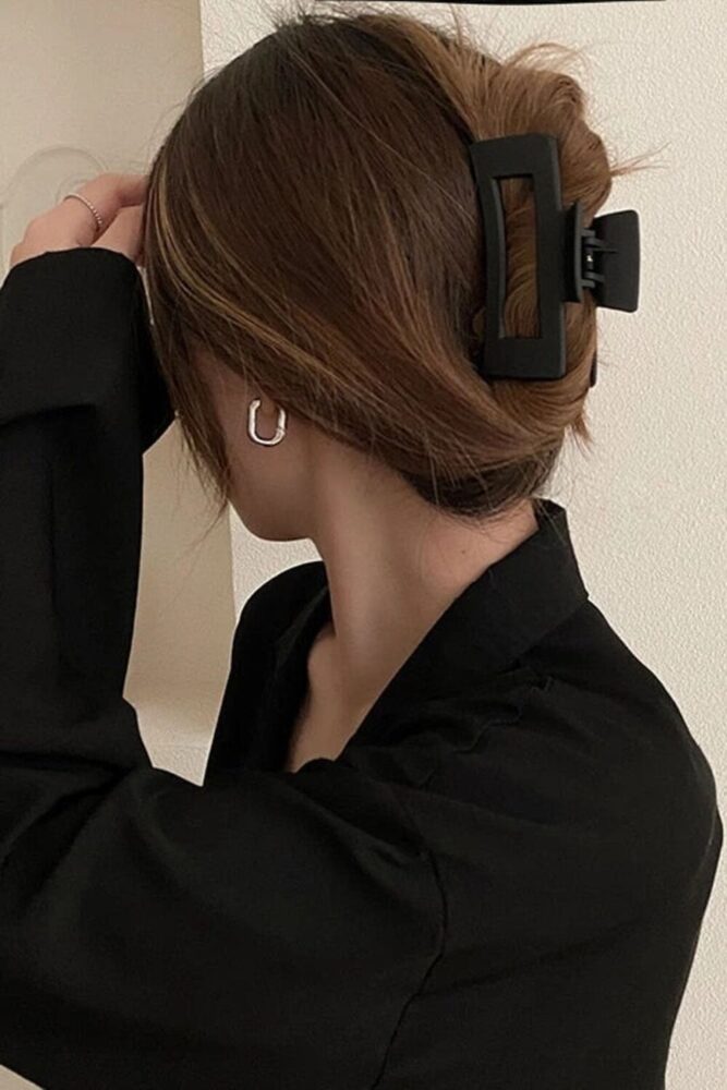 C&E Design Kadın 6'lı Kahve Büyük Xl Mandal Toka Seti - Görsel 2