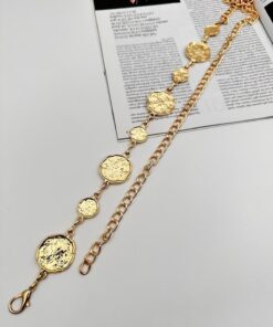 MODAM HİFA Yuvarlak Tokalı Gold Zincir Kemer Kadın Kemer Elbise Kemeri Gömlek Kemeri Ceket Kemeri - Görsel 3