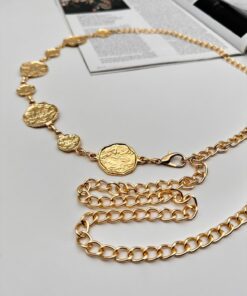 Alternative view of MODAM HİFA Yuvarlak Tokalı Gold Zincir Kemer Kadın Kemer Elbise Kemeri Gömlek Kemeri Ceket Kemeri