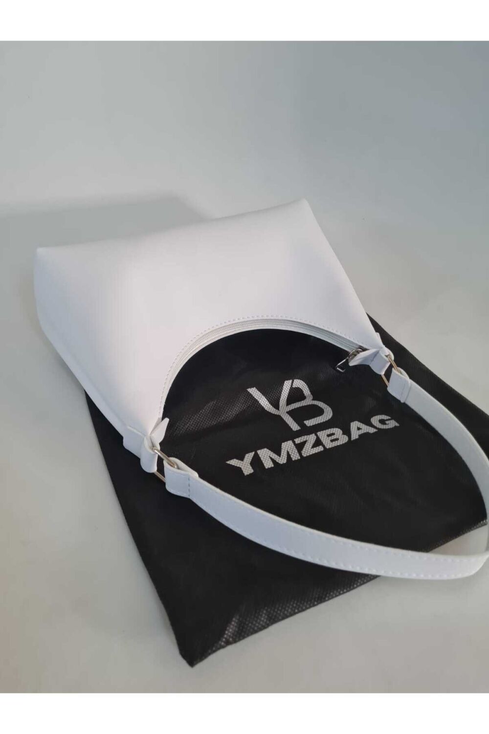 YMZBAG Beyaz Mat Omuz Çantası - Görsel 3
