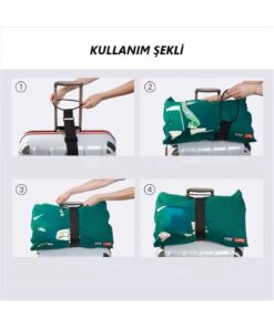 Ferdys Çok Amaçlı Seyahat Kayışı, Valiz Kemeri, Bagaj Askısı, Valiz Toparlayıcı Organizer - Görsel 3