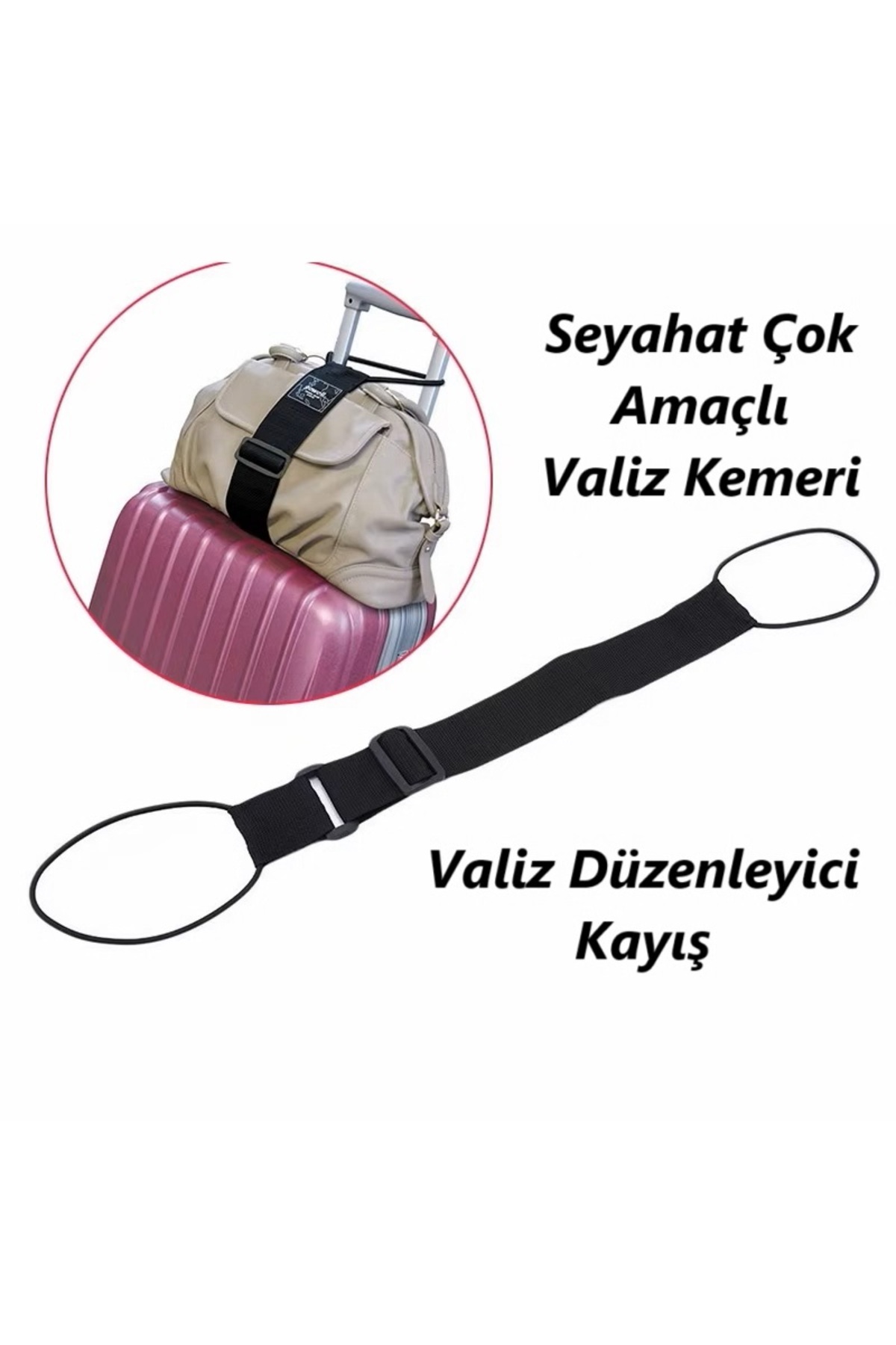Ferdys Çok Amaçlı Seyahat Kayışı, Valiz Kemeri, Bagaj Askısı, Valiz Toparlayıcı Organizer