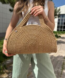 MaVaux Mia Hasır Jüt Clutch Çanta