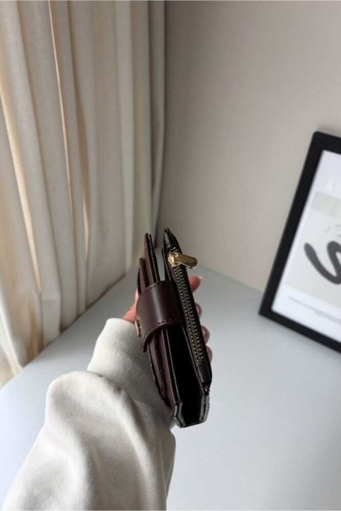 Yuka Atelier Ela Orta Boy Ayrılabilir Kartlık Detaylı Suni Deri Cüzdan - Görsel 3