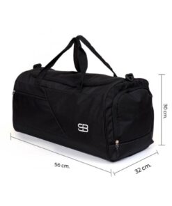 Solo Bag Ayakkabı Gözlü Termoslu Büyük Boy Unisex Siyah Spor Fitness Ve Seyahat Çantası - Görsel 3