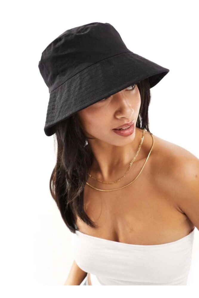 Wearflawless Kadın Siyah Bucket Şapka, Yazlık Kova Şapka, Günlük Bucket/Fisher Şapka - Görsel 2