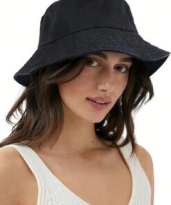 Wearflawless Kadın Siyah Bucket Şapka, Yazlık Kova Şapka, Günlük Bucket/Fisher Şapka - Görsel 3