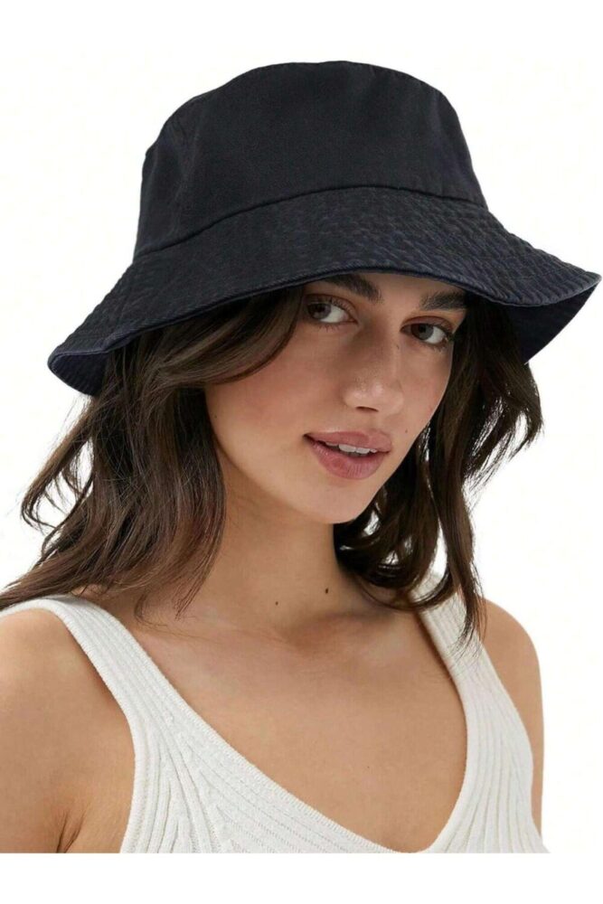 Wearflawless Kadın Siyah Bucket Şapka, Yazlık Kova Şapka, Günlük Bucket/Fisher Şapka - Görsel 3