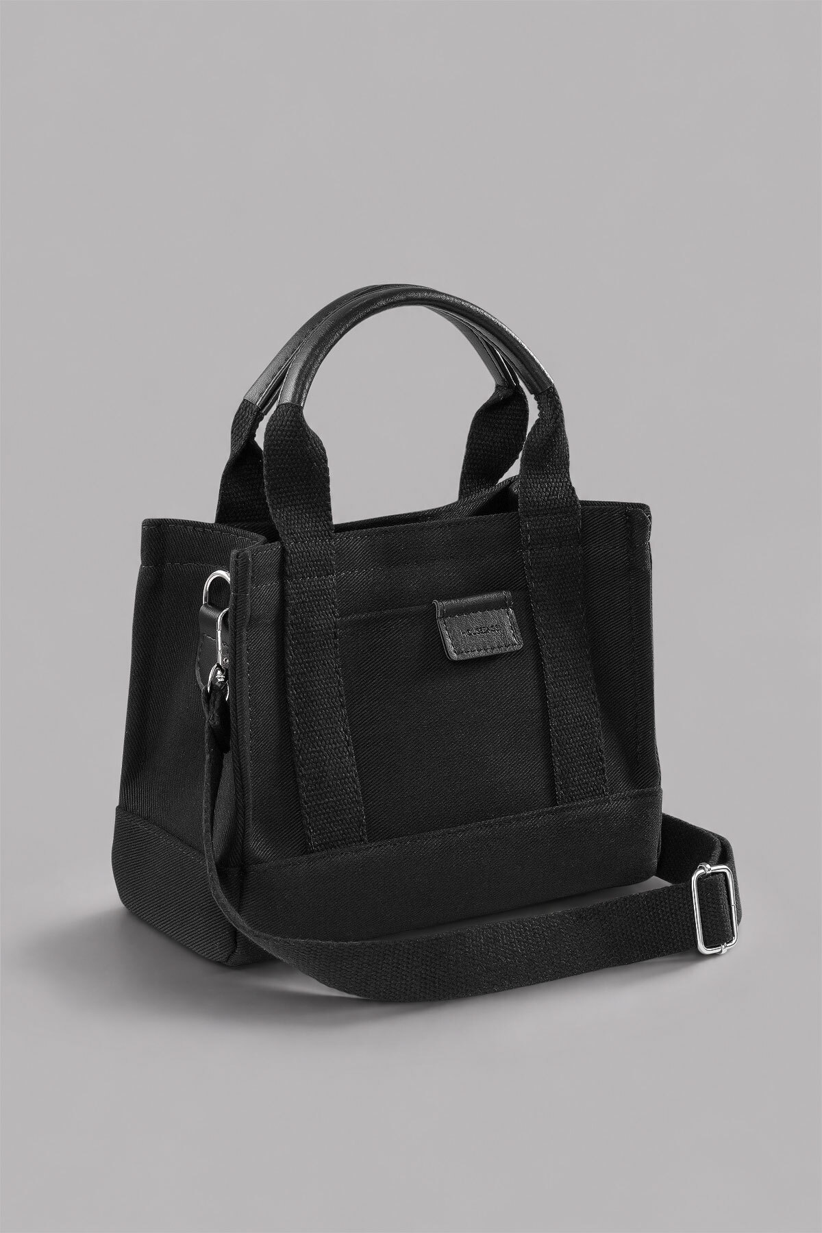 Housebags Kadın Siyah Kanvas Tote Bag 232
