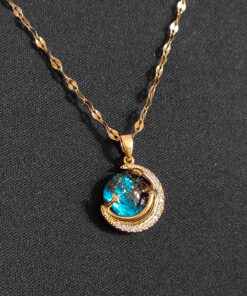 TREND COLLECTİON Kadın Paslanmaz Çelik Gold Zincir Yıldız Gökyüzü Kolye