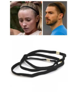 İnDerin 3 Adet Unisex Sporcu Saç Bandı İnce Yoga Bant Sporcu Bandı Siyah Lastik Saç Bandı
