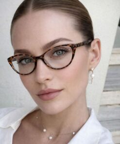 Hills Sunglasses CAT LEOPAR ÇERÇEVE küçük boy Mavi Işın Korumalı Blue Block Şeffaf Ekran Gözlüğü