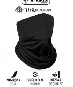 e-Taktik yazlık Termal Fonksiyonel Siyah Boyunluk / Bandana / Bere