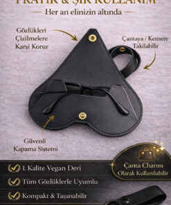 Alternative view of Ayleen Ayz Asılabilir Kalp Model Gözlük Kılıfı ve Anahtarlık Seti - Çanta Charmı Gözlük Koruyucu