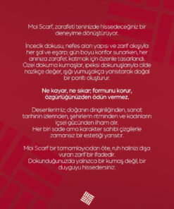 MOISCARF Perla Premium Jakarlı Şal Vişne - Görsel 3