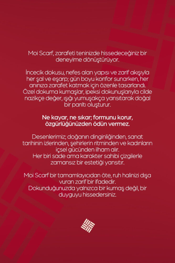 MOISCARF Perla Premium Jakarlı Şal Vişne - Görsel 3