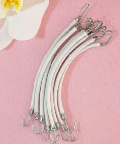 Diloshtrend Design 12 Adet Siyah Kalın Çengelli Lastik & Siyah Kancalı Lastik - Görsel 3