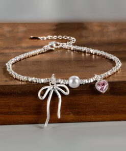 TREND COLLECTİON Fiyonk Kalp Pinterest Tasarım Kadın Bileklik