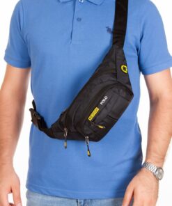 NEWISH POLO ACCESSORIES Unisex Siyah Su Geçirmez Usb Ve Kulaklık Girişli Bel Ve Omuz Çanta Freebag