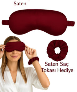 Deko Dekor Siyah Saten Uyku Gözlüğü Göz Bandı Uyku Bandı - Görsel 3