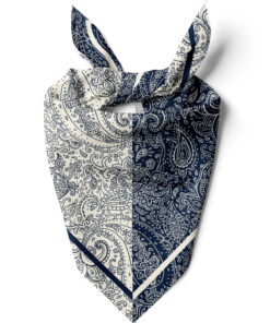 Alternative view of tuaipek Navy Paisley Desen 55x55cm Bandana/Fular