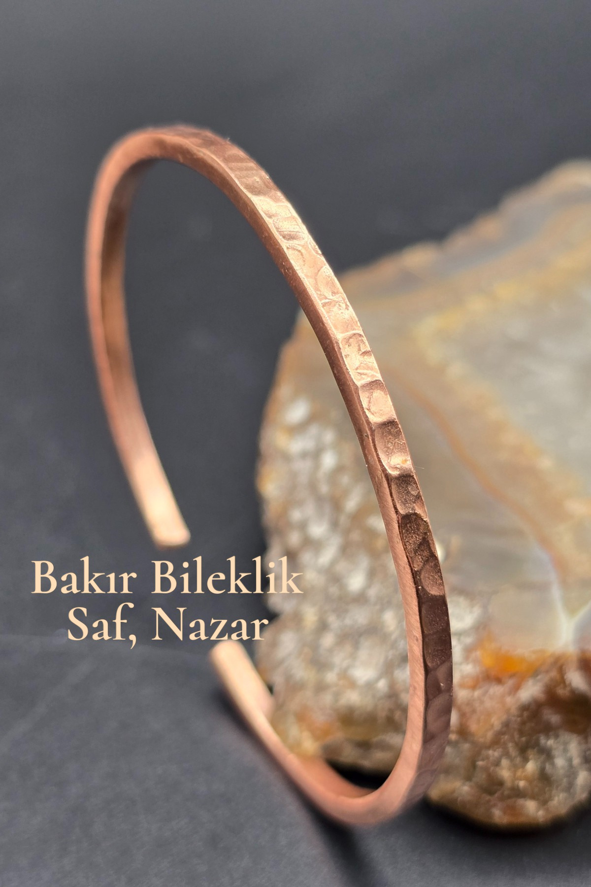 NBS Beautiful Naturel Stones Saf Bakır Gerçek Bileklik Ayarlanabilir Zarif Unisex Çok Kaliteli ( Hediyelik , Günlük , Özel Gün )