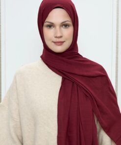 Modakaşmir Neo Pamuk Şal Koyu Bordo