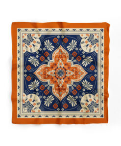 Alternative view of tuaipek Orange Kadim Harmoni Desen 55x55cm Bandana/Fular