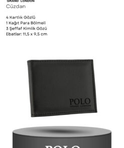 POLOGRAND London 4'lü Set Özel Kutulu Babalar Günü Hediyesi İçin Babaya Hediyelik Parfüm Kemer Cüzdan Kartlık Seti - Görsel 3