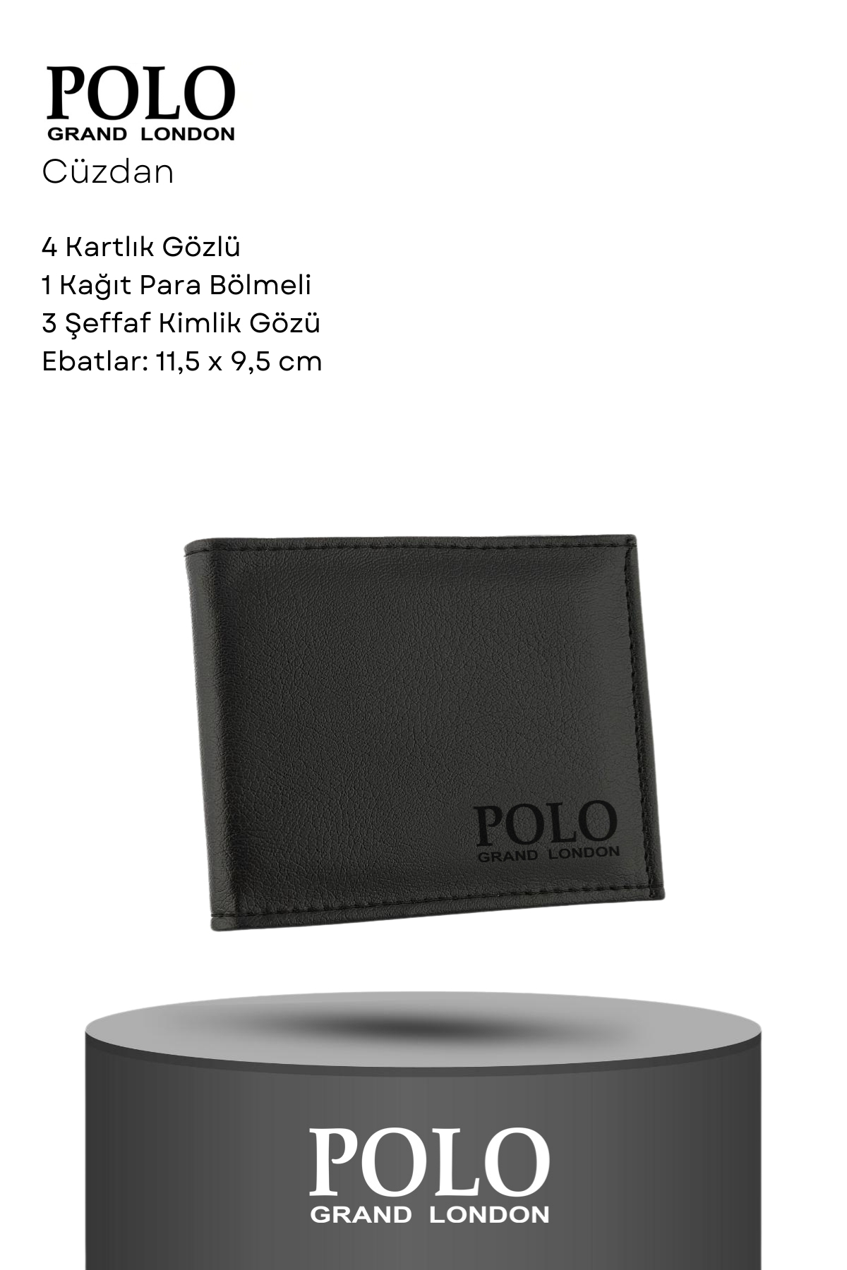 POLOGRAND London 4'lü Set Özel Kutulu Babalar Günü Hediyesi İçin Babaya Hediyelik Parfüm Kemer Cüzdan Kartlık Seti - Görsel 3