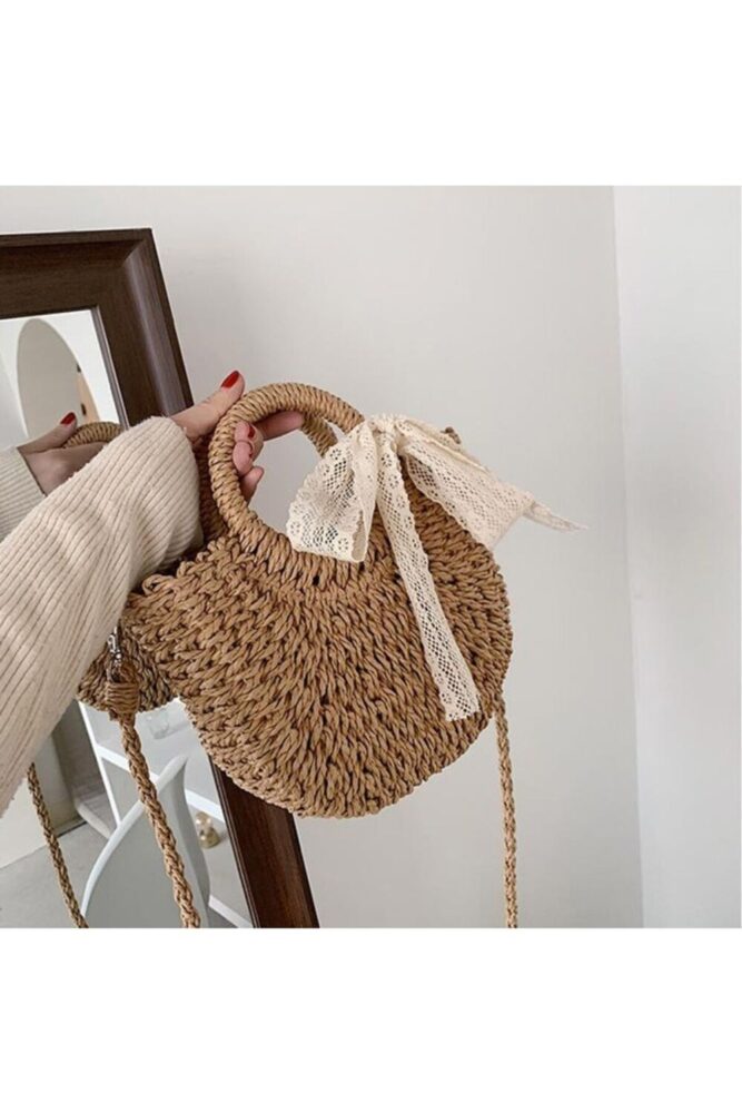 shop Kadın Hasır Trend Moda Omuz Çantası - Görsel 3