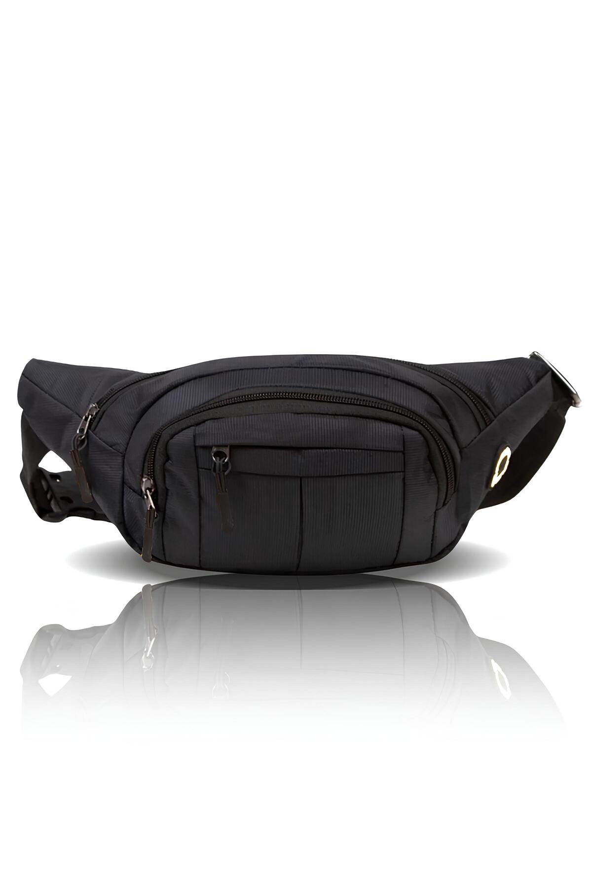 Av A Dos Siyah Unisex Suya Dayanıklı Çapraz Askılı Omuz Bel Çanta Günlük Yürüyüş Koşu Outdoor Çanta