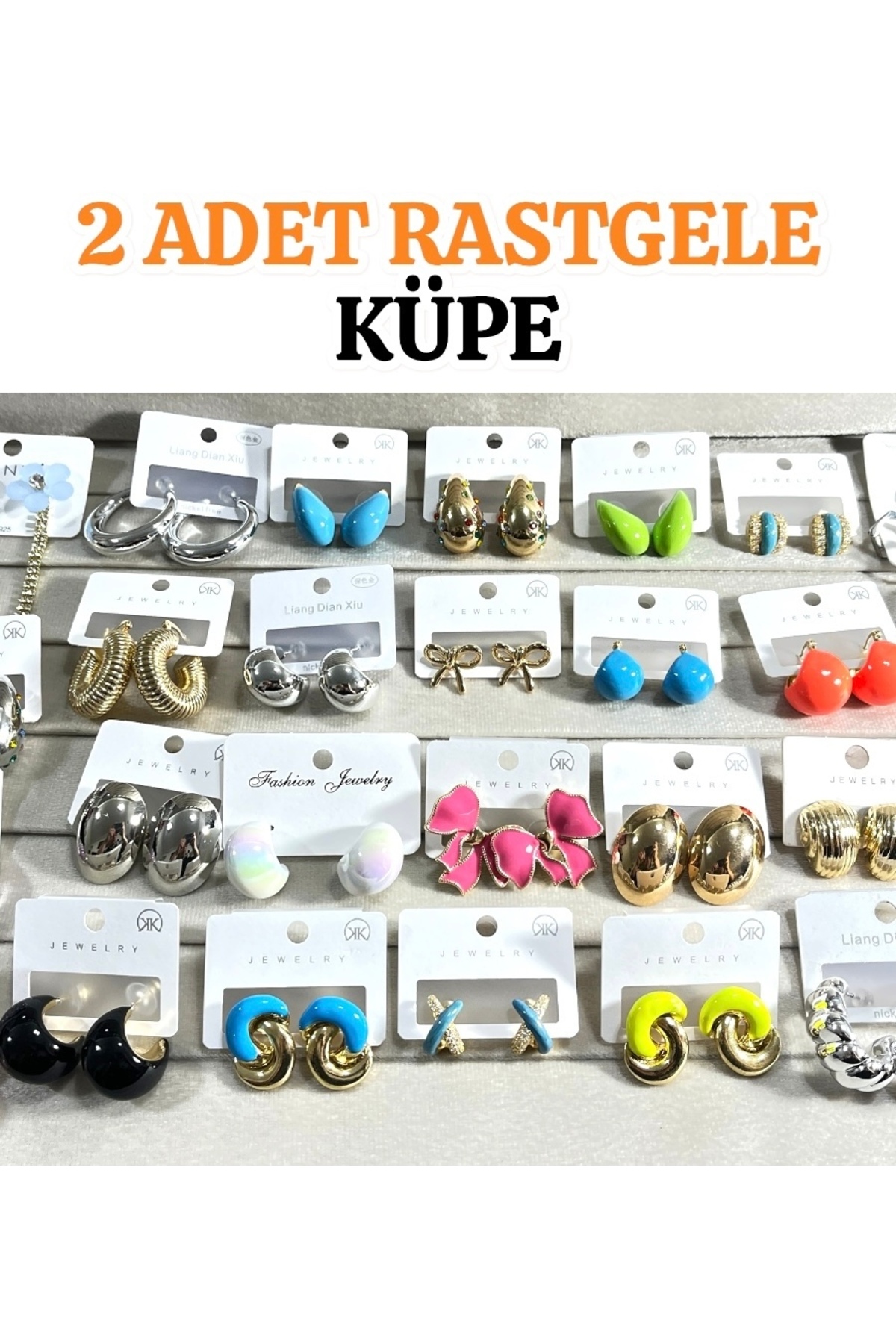 JANRA WORLD 2 Adet Rastgele Ithal Küpe Seti | Kararma Yapmaz Yazlık Renkli Küpeler | Yeni Sezon Kadın Küpe