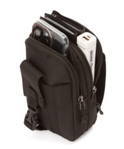 Newish Polo Erkek Siyah Suya Dayanıklı Taktik Kemerlikli Telefon Bölmeli Bel Çantası (Outdoor, İş) (18x11 cm) - Görsel 3