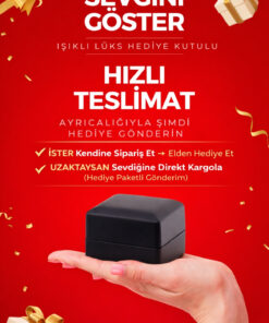 Alternative view of Lucente Jewellery Işıklı Hediye Kutulu Beyaz Lotus Çiçeği 925 Ayar Gümüş Kaplama Hediyelik Aşk Şans Bereket Kolye