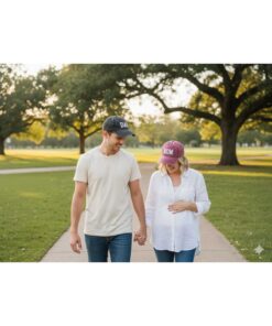 Betülce 2'Li Anne Baba Kombin Aile Şapkası-Vintage Eskitme Unisex DAD / MOM Yazılı Pamuk Şapka - Görsel 3
