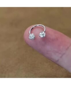 Alternative view of Melantis 3'lü 316l Kararmaz Cerrahi Çelik Kristal Taşlı Kıkırdak Dudak Burun Septum Tragus Piercing