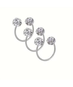 Melantis 3'lü 316l Kararmaz Cerrahi Çelik Kristal Taşlı Kıkırdak Dudak Burun Septum Tragus Piercing - Görsel 3