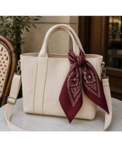ÖrgüYastik % 100 Pamuk Etnik Desen Bandana - Fular ( BORDO ) - Görsel 3