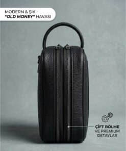 KUTUP Deri Üç Bölmeli Erkek El Çantası - Old Money Stil Portföy - Görsel 3