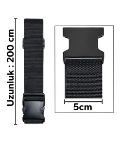 Alternative view of RZ RY ZAGA Valiz Kemeri Siyah Ekstra Emniyet Kilitli Tokalı Ayarlanabilir Bavul Kemeri 2 Adet 5cm X 200cm