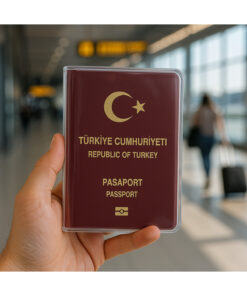 Gempo Şeffaf Pasaport Kılıfı Su Geçirmez PVC Koruyucu Kılıf Tüm Ülke Pasaportlarıyla Uyumlu